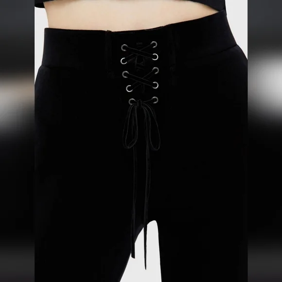 Killstar Black Velvet Flare Jumpsuit - Picture 3 of 5